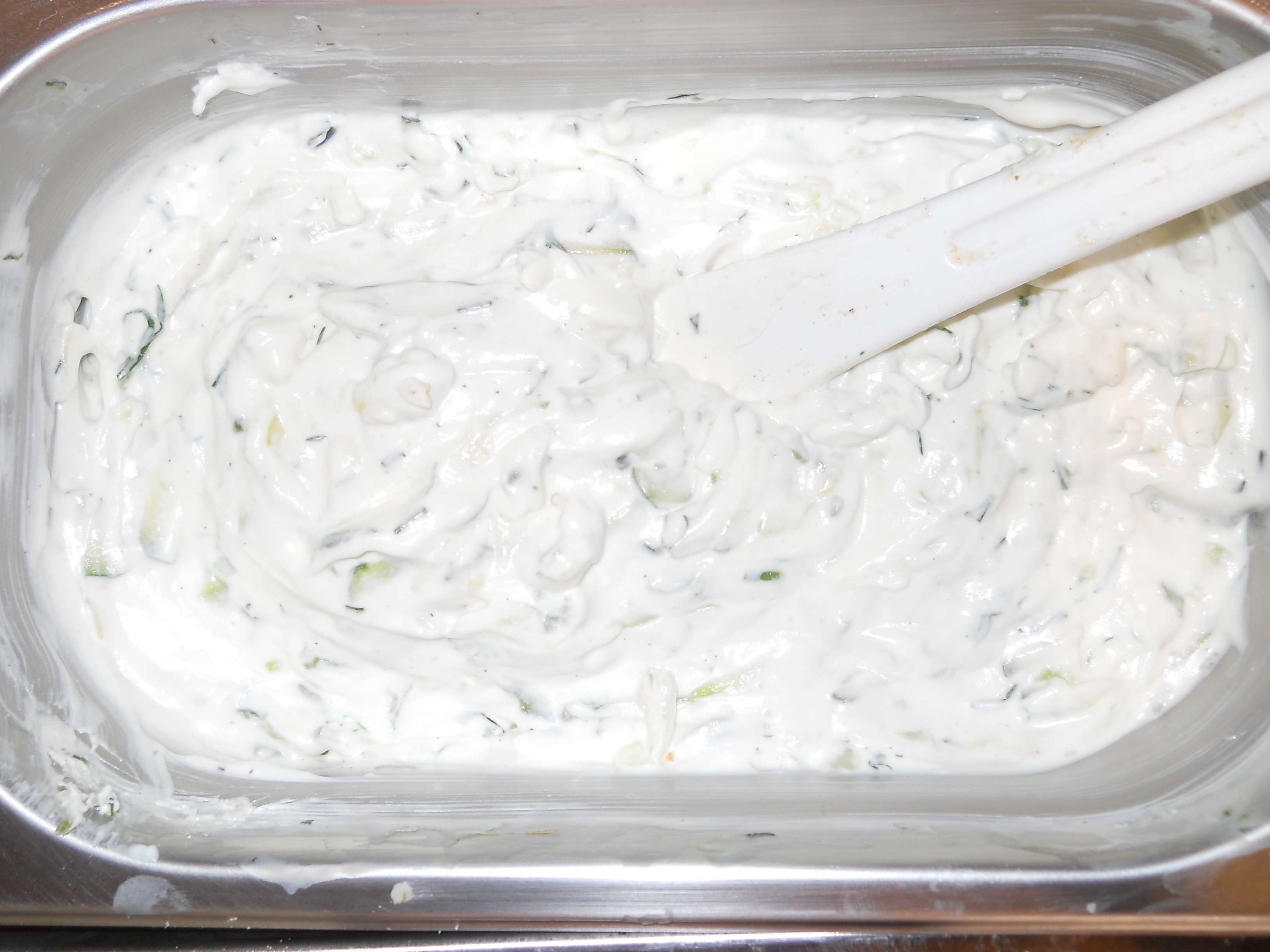 Homemade tzatziki prepared fresh at ESTIA